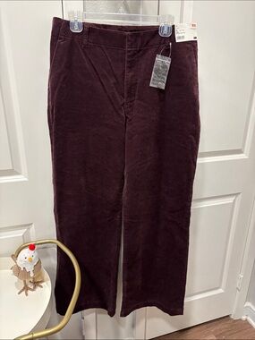 NWT Uniqlo Wide-Leg Corduroy Pants in Wine